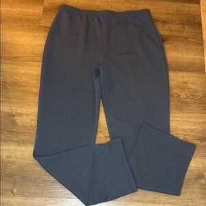 Merona Pull On Gray Stretch Wide Leg High Waist Pants Women’s Large